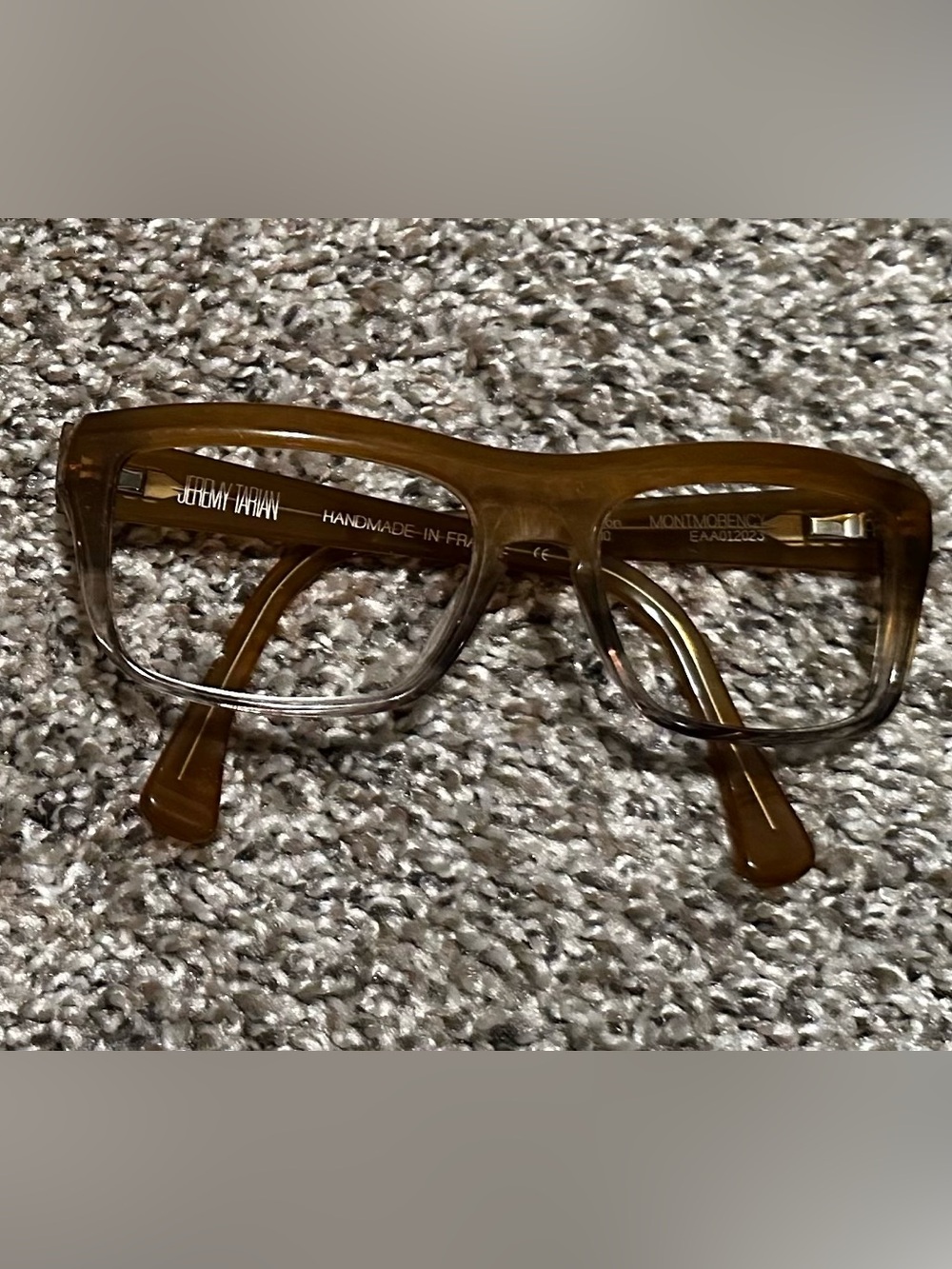 Aria Brown Transparent Rectangular Glasses